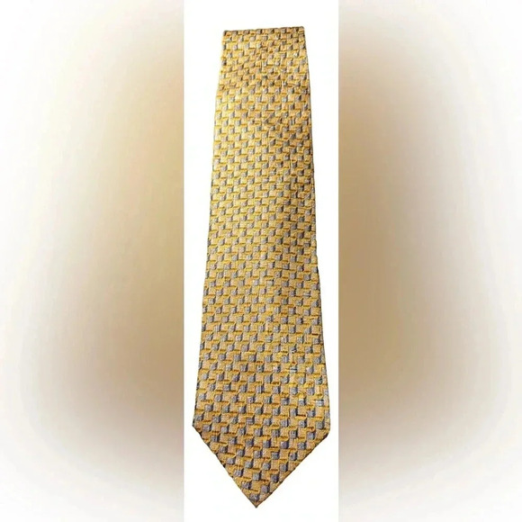 Ermenegildo Zegna 100% silk tie geometric pattern mint condition - Picture 1 of 8